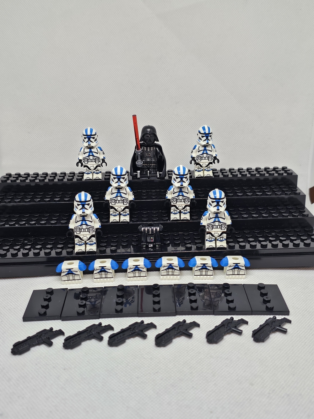 Loose lot of 7 Lego Compatible Darth Vader 501st Legion Clone Trooper Minifigure